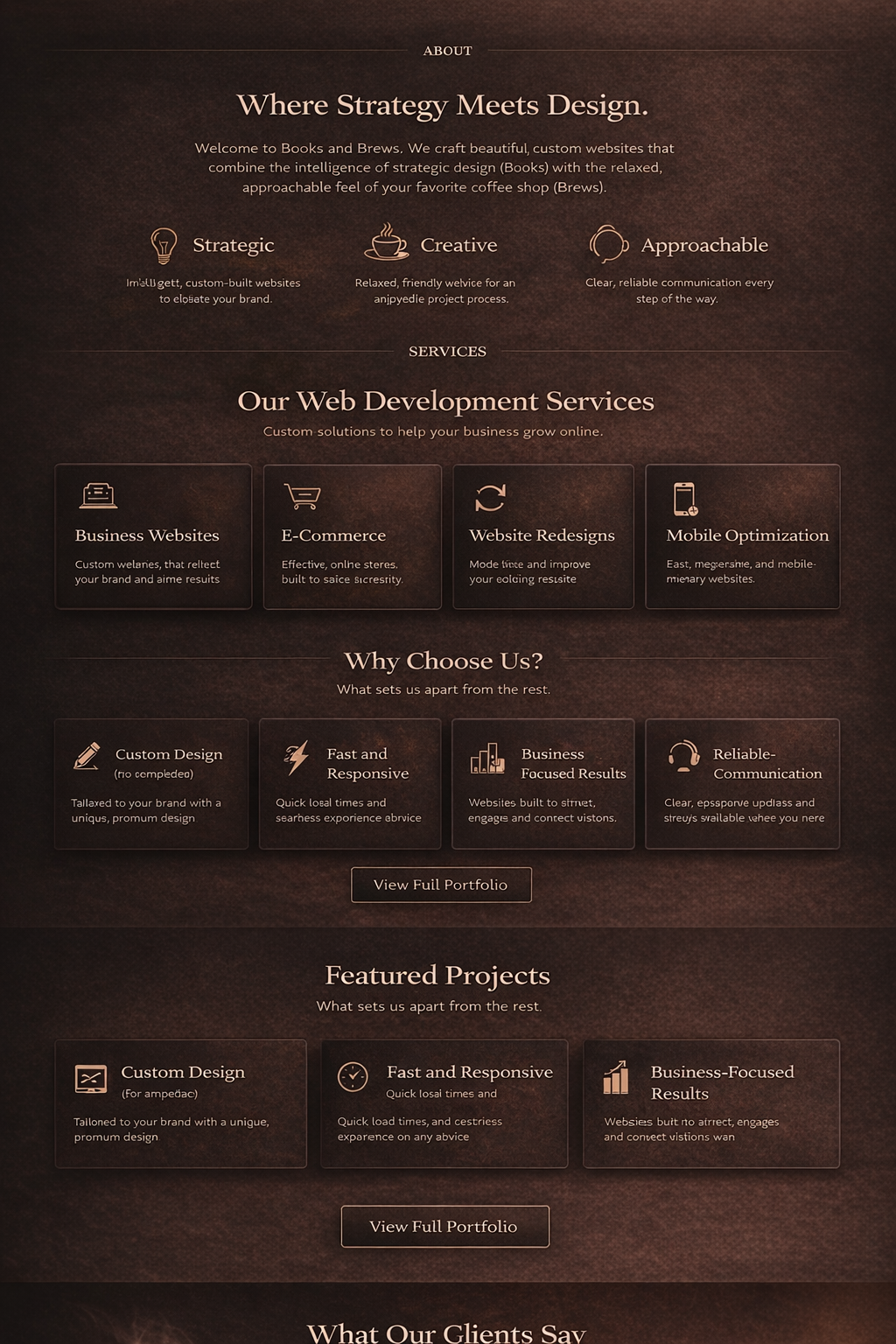 Books and Brews premium website mockup