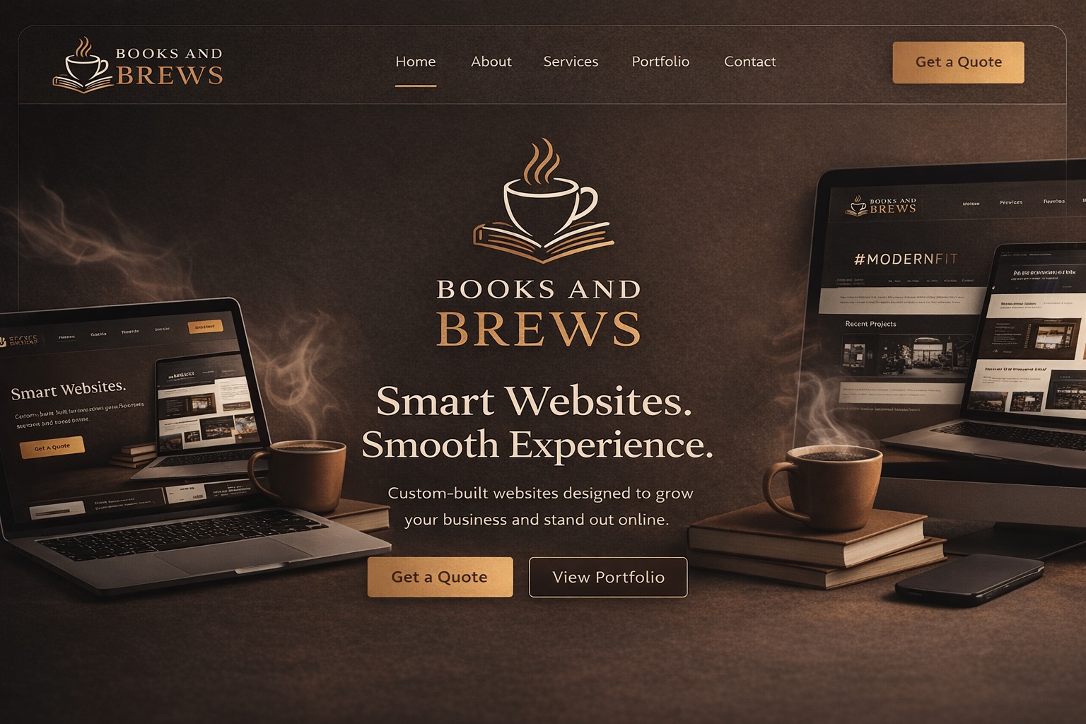 Books and Brews reference hero style